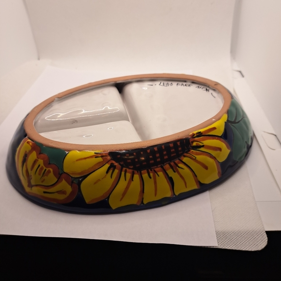 Talavera Pottery Mexician Sunflower Dush - Picture 4 of 7